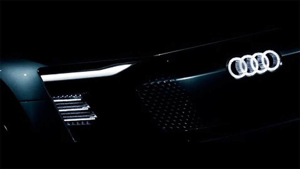 Audi привезет в Шанхай электрокар со светящимся логотипом