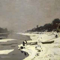 Клод Моне. Льдины на Сене в Буживале. 1868г. мини