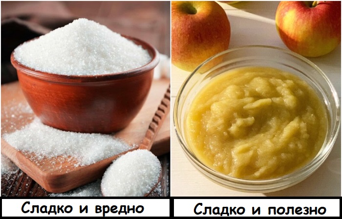 Сахар очень калорийный, в отличие от яблочного пюре Сахар очень калорийный, в отличие от яблочного пюре