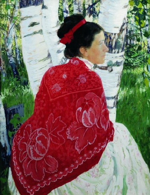 Портрет жены художника. (1909). Автор: Б.М.Кустодиев. Муки и радости Бориса Кустодиева – художника, который писал жизнеутверждающие полотна прикованный к кровати