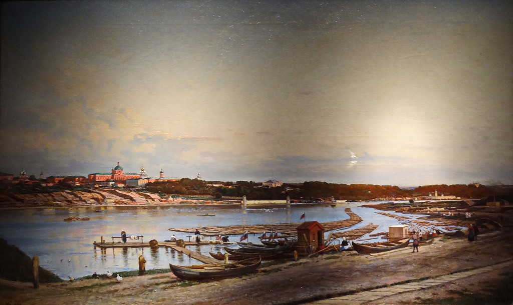 "Москва. Вид на Нескучный сад.", Боголюбов А.П., 1870-е гг.