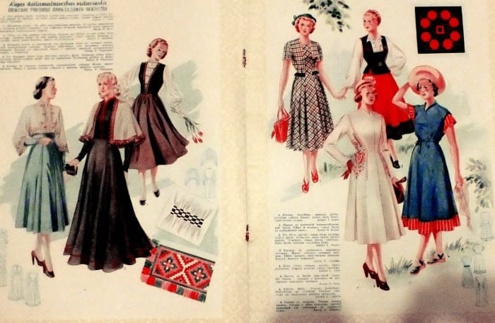 Журнал *Ригас модес*, 1952-1953 гг. | Фото: imhoclub.by Журнал *Ригас модес*, 1952-1953 гг. | Фото: imhoclub.by