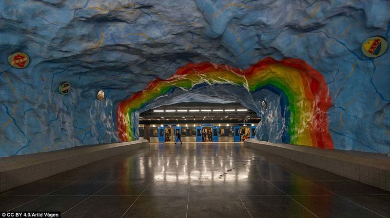 Станция Stadion галерея, метро, метрополитен, метрополитены мира, подземка, стокгольм, художественная выставка, швеция