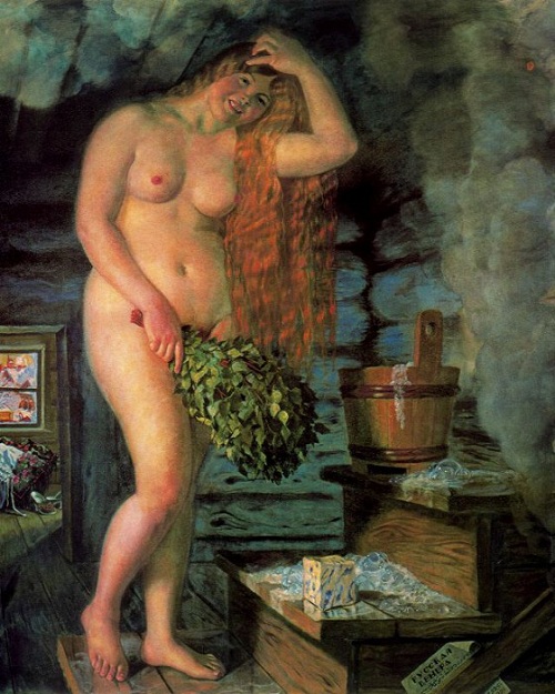 Русская Венера. (1925). Автор: Б.М.Кустодиев. Муки и радости Бориса Кустодиева – художника, который писал жизнеутверждающие полотна прикованный к кровати