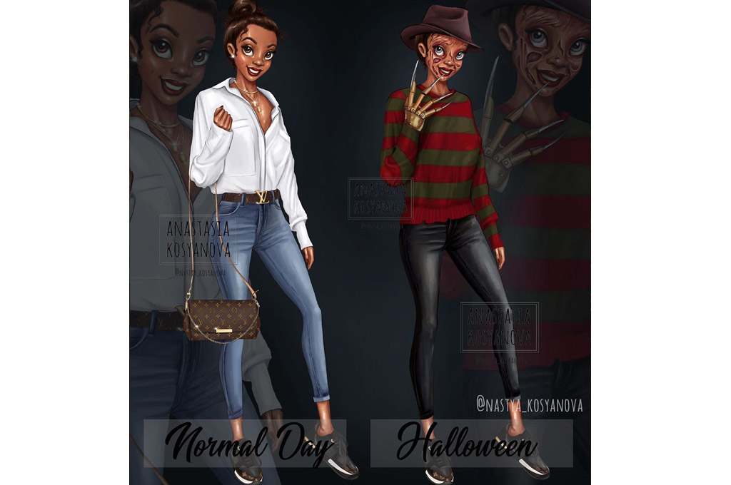 Принцессы Disney в образе для Halloween