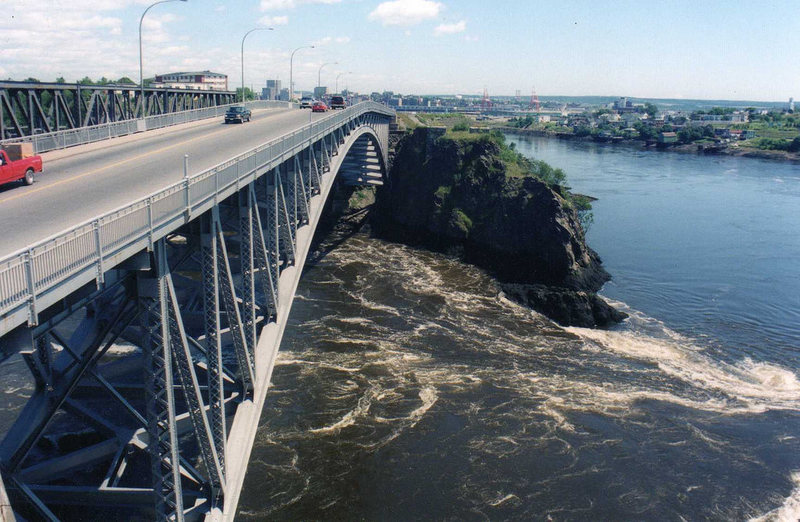 A seething cauldron of water at Reversing Falls.