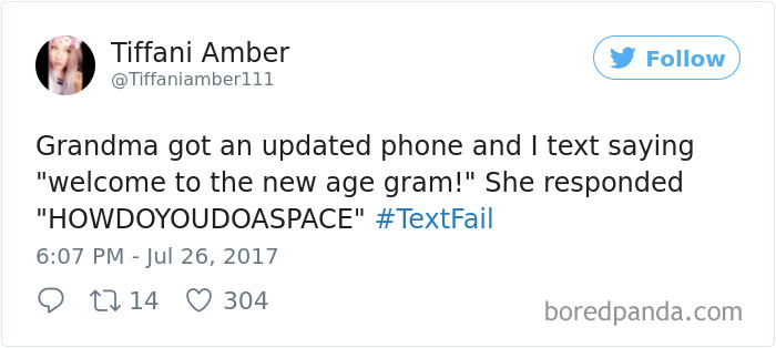 Textfail Tweet