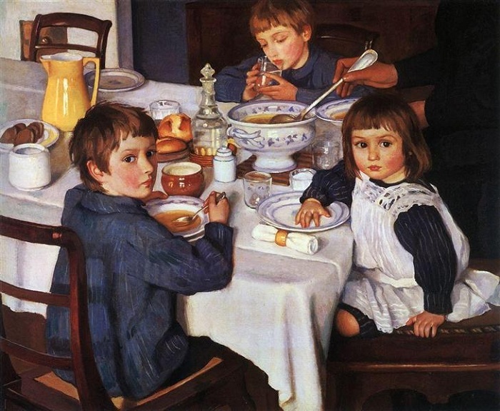 «За завтраком». (1914). Автор: Зинаида Серебрякова. «За завтраком». (1914). Автор: Зинаида Серебрякова.