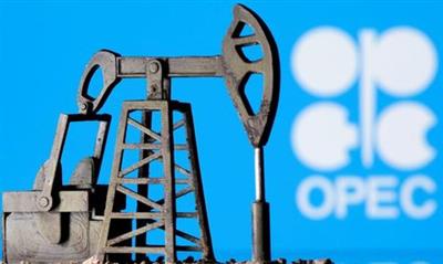 A 3D printed oil pump jack is seen in front of displayed Opec logo in this illustration picture, April 14, 2020. REUTERS/Dado Ruvic/Illustration A 3D printed oil pump jack is seen in front of displayed Opec logo in this illustration picture, April 14, 2020. REUTERS/Dado Ruvic/Illustration