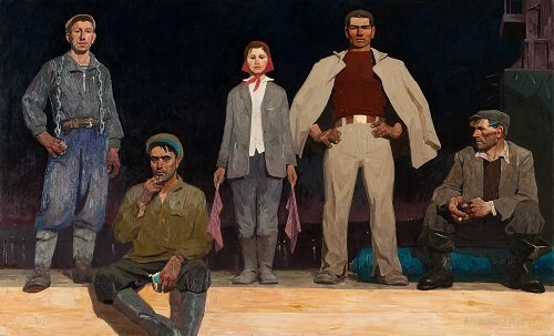 «Строители Братcка», В. Попков, 1961 г.