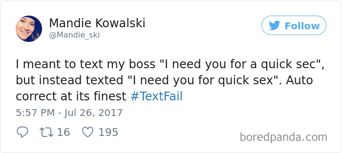 Textfail Tweet