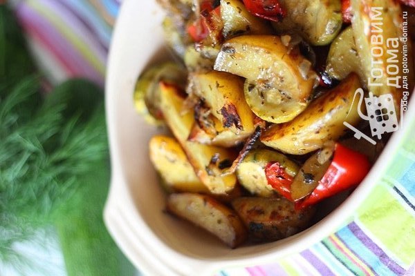 Картофель маринованный и запеченный в духовке с овощами фото к рецепту 2 Картофель маринованный и запеченный в духовке с овощами фото к рецепту 2