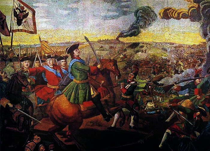 Мозаика. Полтавская баталия.(1762 – 1764). Автор: Михаил Ломоносов. Грандиознейшее монументальное произведение размером в 309 метров квадратных. Мозаика. Полтавская баталия.(1762 – 1764). Автор: Михаил Ломоносов. Грандиознейшее монументальное произведение размером в 309 метров квадратных.