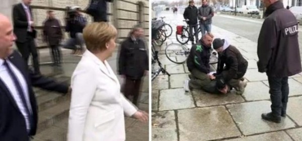 В Берлине напали на Ангелу Меркель (ВИДЕО)