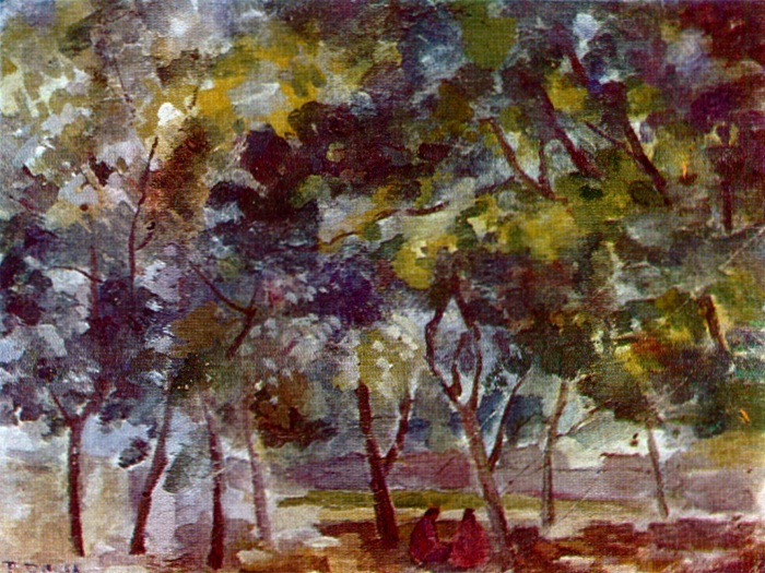 Отдых под деревьями. Самарканд. (1943 г.)