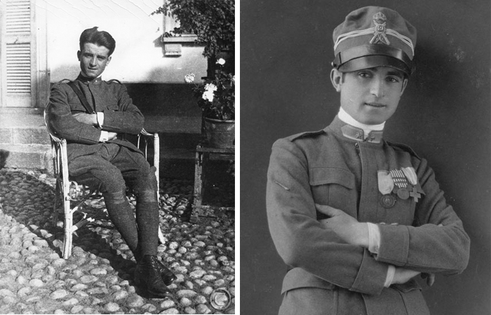 Лучо Фонтана в офицерской форме 1917-1918 гг. / Фонтана с серебряной медалью за военную кампанию, 1917-1918 гг. / Фото: fondazioneluciofontana.it Лучо Фонтана в офицерской форме 1917-1918 гг. / Фонтана с серебряной медалью за военную кампанию, 1917-1918 гг. / Фото: fondazioneluciofontana.it