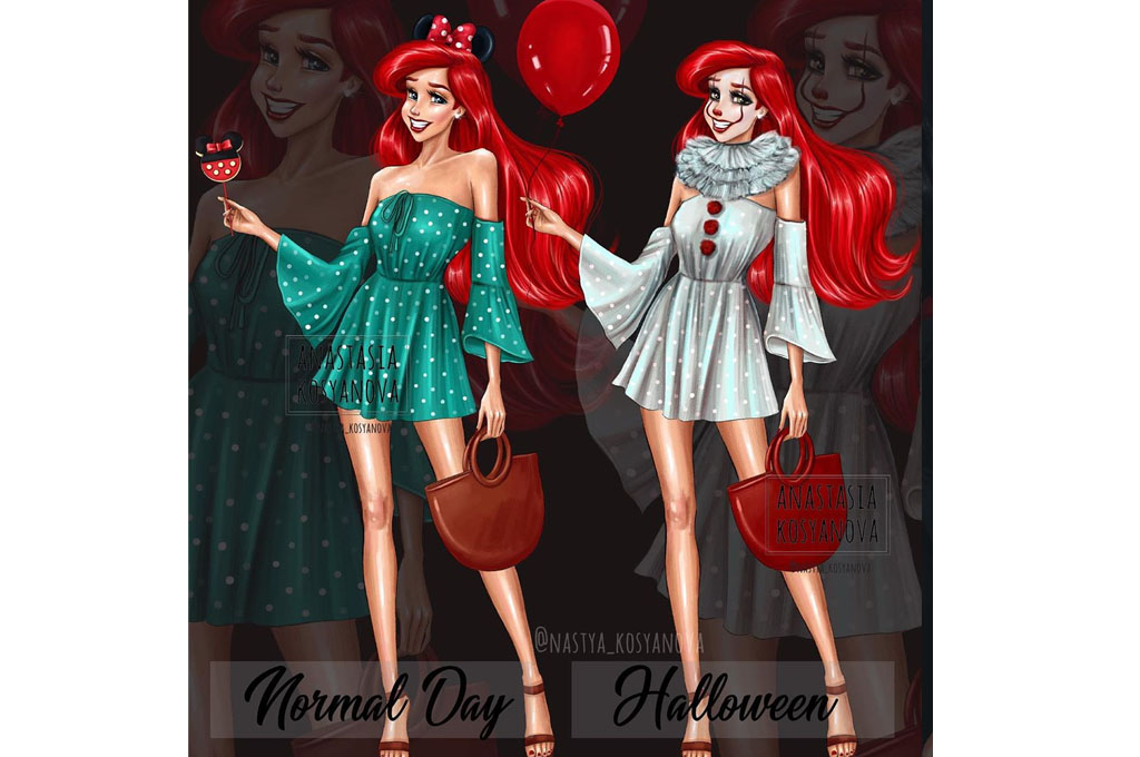 Принцессы Disney в образе для Halloween