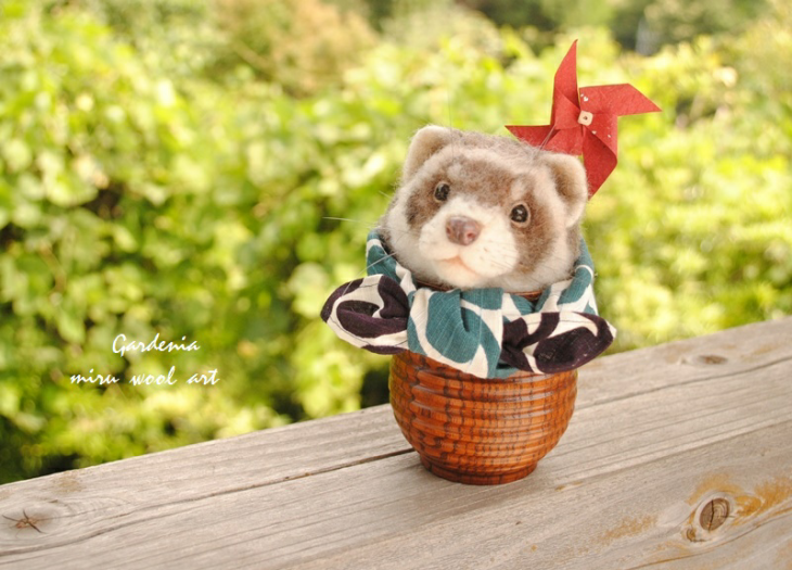 gardenia miru wool art