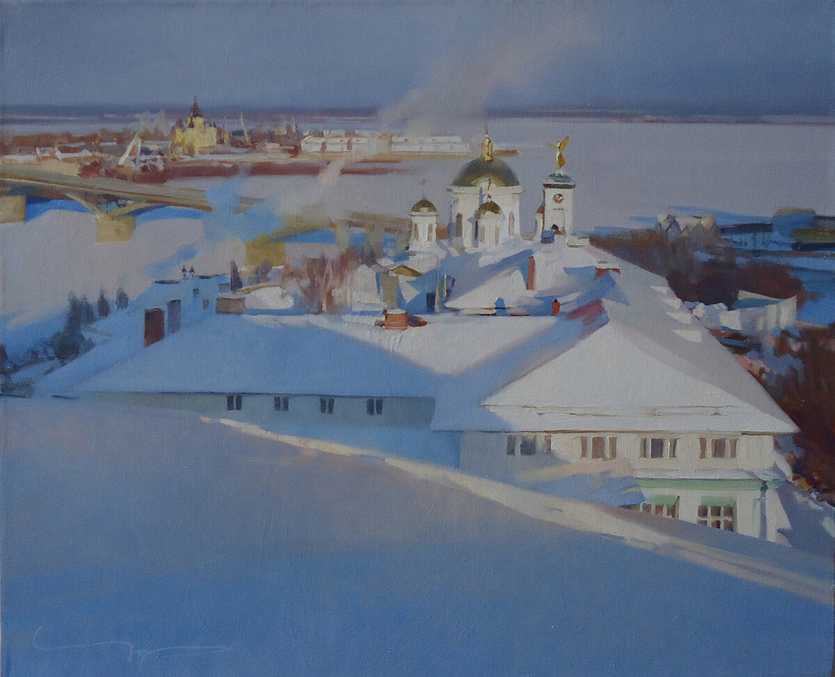 "Морозное утро", 2011, холст, масло