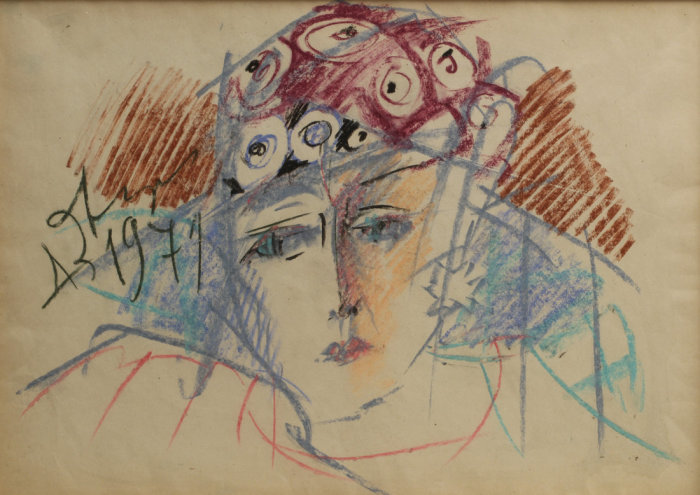 Анатолий Зверев, «Портрет О. Асеевой», 1971 год. / Фото: www.museum-az.com Анатолий Зверев, «Портрет О. Асеевой», 1971 год. / Фото: www.museum-az.com