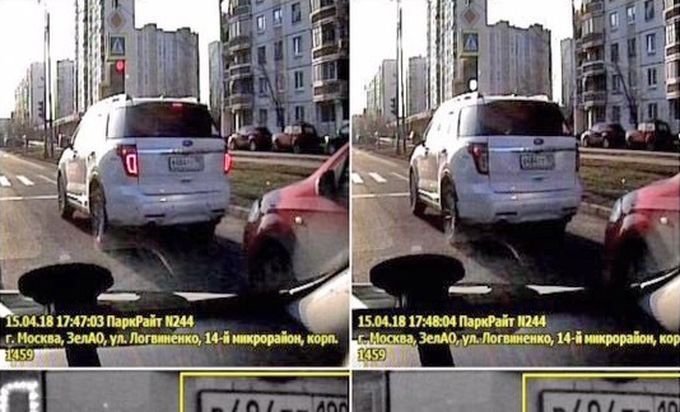 Автомобилистка, ожидавшая зеленый сигнал светофора, получила штраф за неправильную парковку