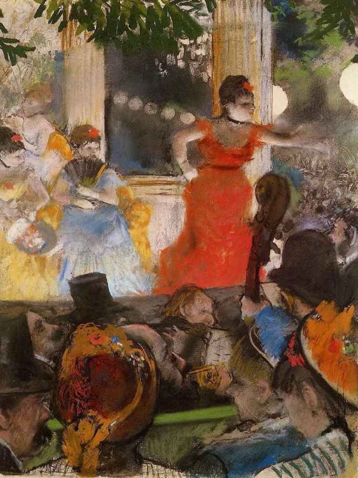 Эдгар Дега. Cafe Concert, At Les Ambassadeurs. 1877г. Cafe Concert, At Les Ambassadeurs