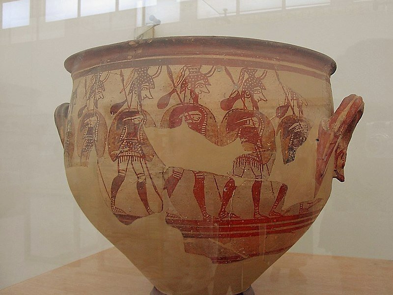 Краснофигурный кратер из Микен, 1100 год до нашей эры