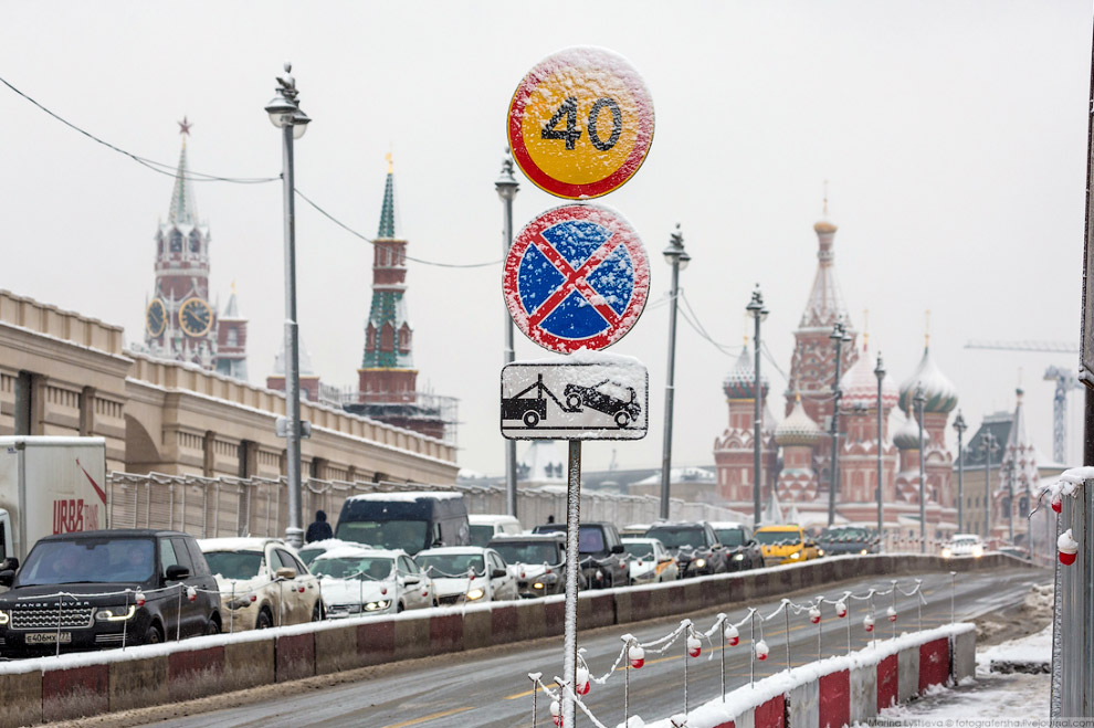 Москва после снегопада