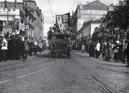 Агитационный автомобиль на Мясницкой. Москва СССР, история, фото