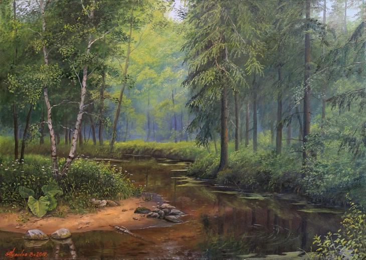 Листья с веток долой, нынче месяц-бродяга. Художник Владимир Куликов Листья с веток долой, нынче месяц-бродяга. Художник Владимир Куликов