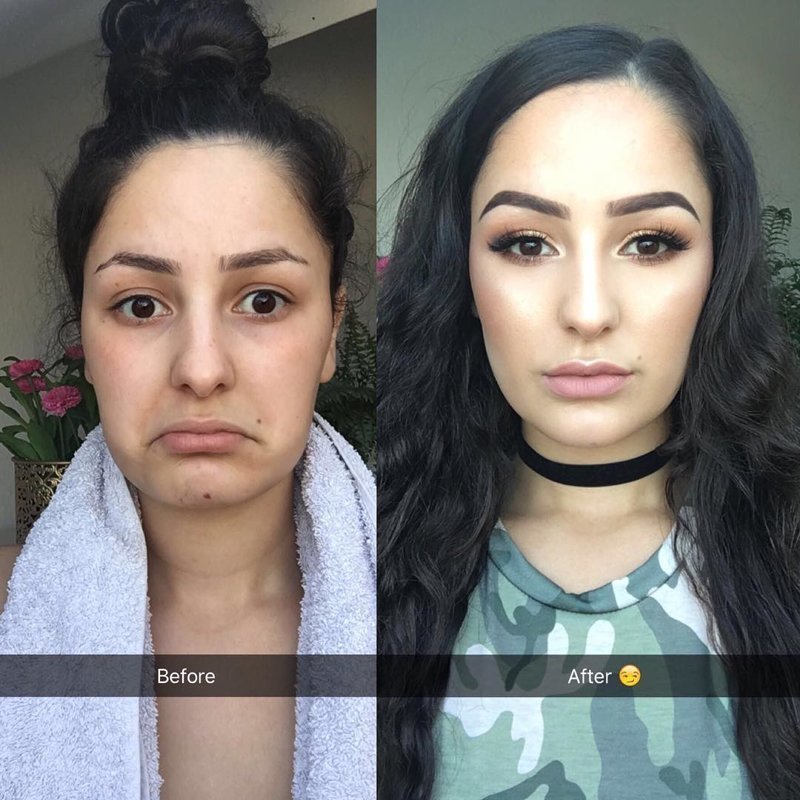 До и после: 19 блестящих примеров макияжа, на которые надо смотреть каждой девушке грим, девушки, до и после, люди, макияж