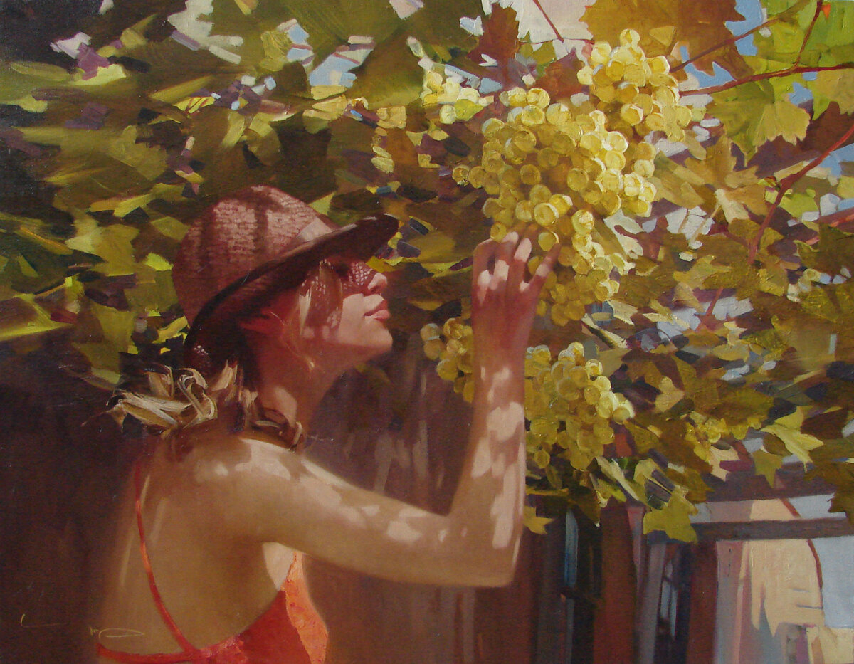 "Спелый виноград", 2010, холст, масло