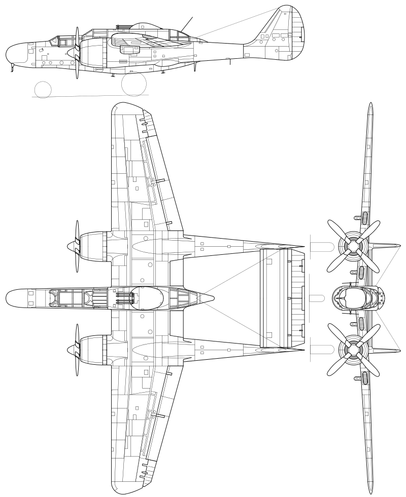 Northrop P-61 Black Widow: первый американский специализированный ночной истребитель
