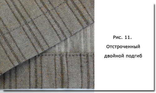 Отстроченный двойной подгиб