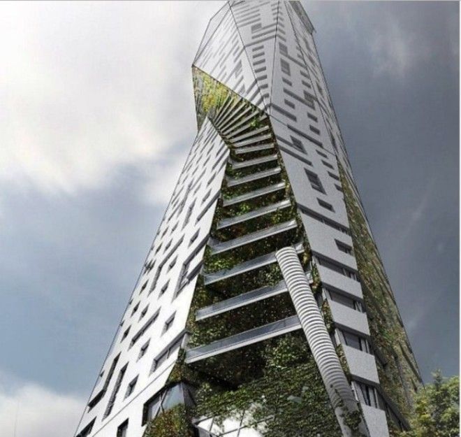 Проект Eco Tower рассчитан на то чтобы соединить городской стиль и природу в жилом комплексе