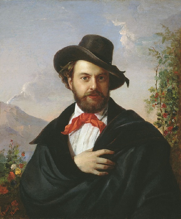Автопортрет.(1851год). Автор: П. Орлов. Как подмастерье маляра стал учеником Брюллова и одним из лучших европейских портретистов