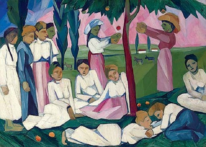 Сбор яблок.(1909) Christie’s,2007 - $9 778 656. Автор: Наталья Гончарова. Сбор яблок.(1909) Christie’s,2007 - $9 778 656. Автор: Наталья Гончарова.