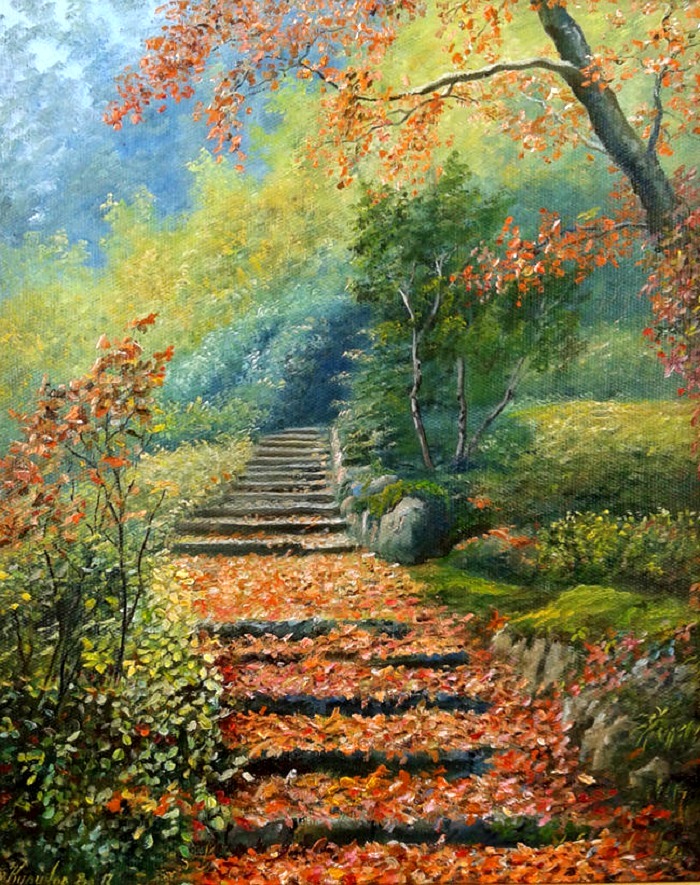 Листья с веток долой, нынче месяц-бродяга. Художник Владимир Куликов Листья с веток долой, нынче месяц-бродяга. Художник Владимир Куликов