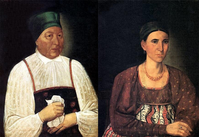 Мельников И.И. Портрет Зуевой. Дурнов А. Портрет Кособрюховой (жена тамбовского купца). Как купцы, старообрядцы и художники-самоучки создали новый жанр в русском искусстве: Купеческий портрет
