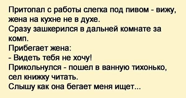 Когда ты под пивом, а жена не в духе...