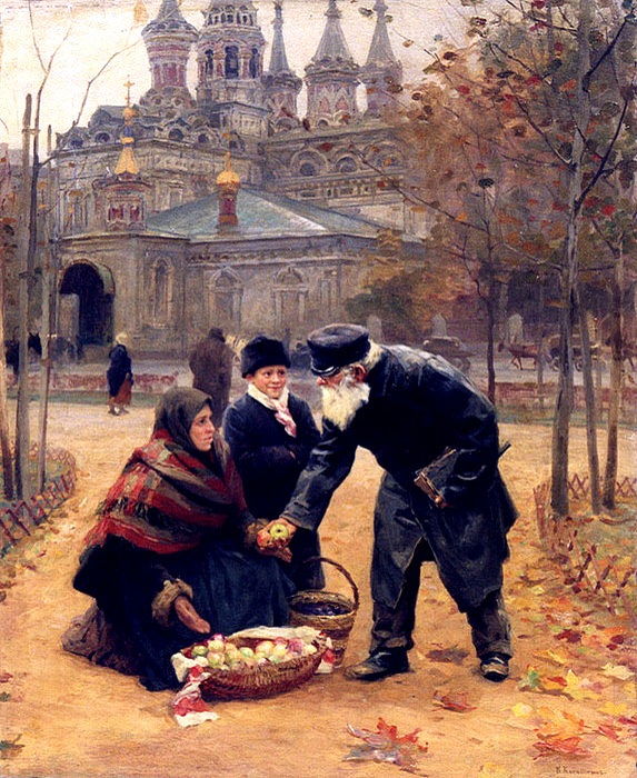 «Добрый дедушка». (1899 год). Автор: Николай Касаткин. «Добрый дедушка». (1899 год). Автор: Николай Касаткин.