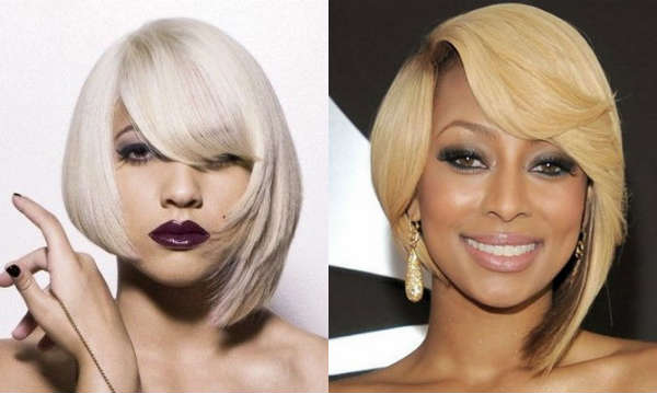 Стрижки с косой челкой Стрижки с косой челкой