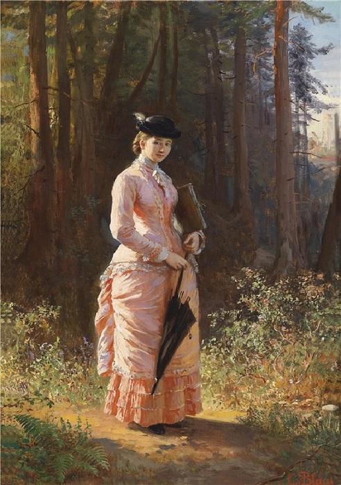 <br>Леди с зонтиком. (1894 год). Автор: Карл фон Блаас. <br>Леди с зонтиком. (1894 год). Автор: Карл фон Блаас.