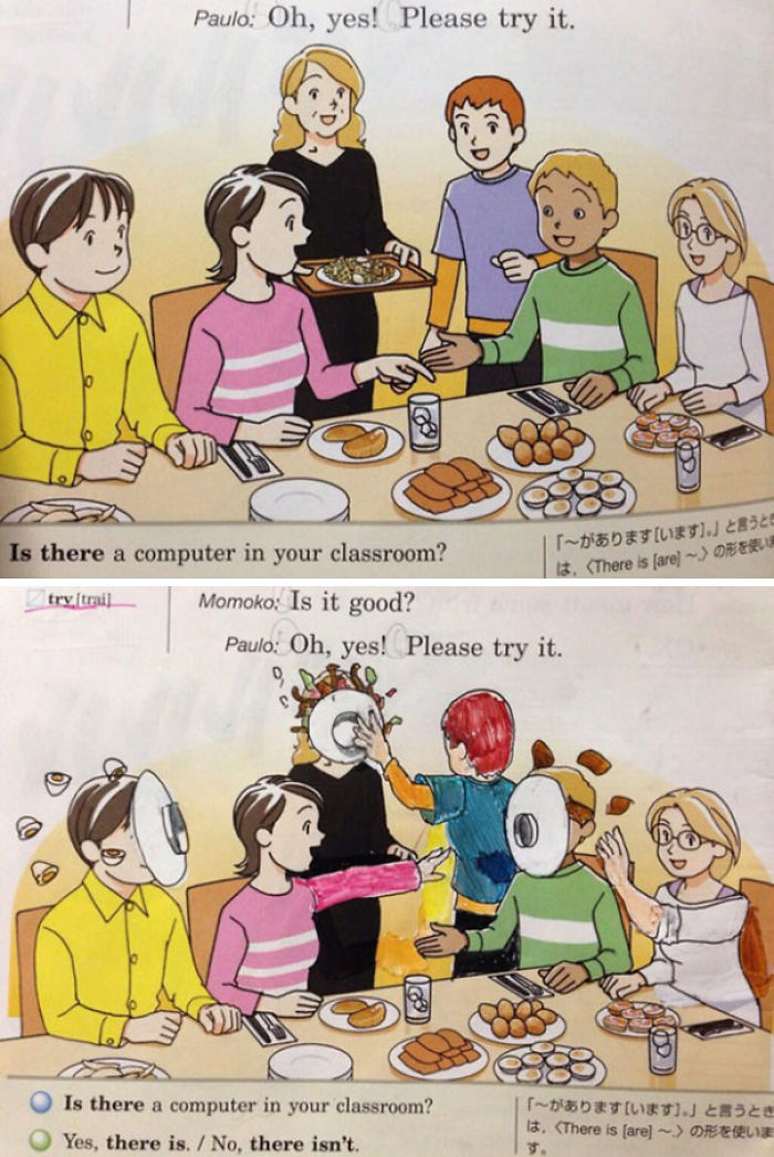 Funny Textbook Drawing