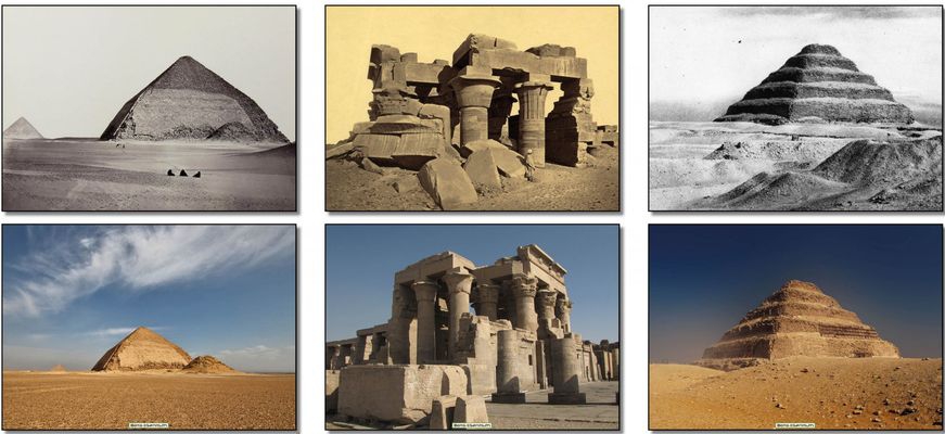 Древнеегипетская архитектура 100 лет назад и сейчас архитектура, египет