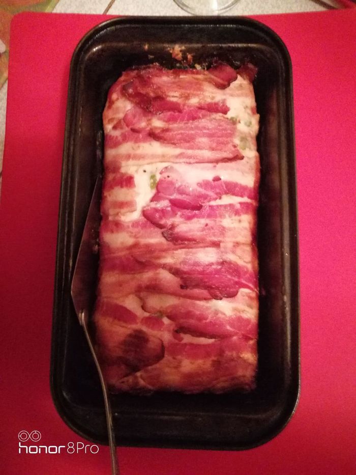 Куриное суфле в беконе с наполнителями курица, бекон, суфле, духовка, длиннопост