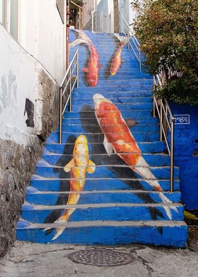 Фото: Красочный лестничный декор в разных городах мира (Фото)