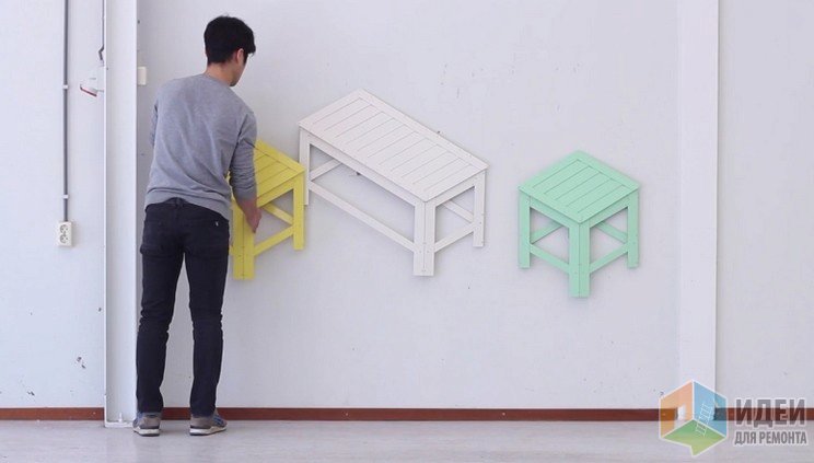 Складные стулья: из 2D в 3D Складные стулья: из 2D в 3D