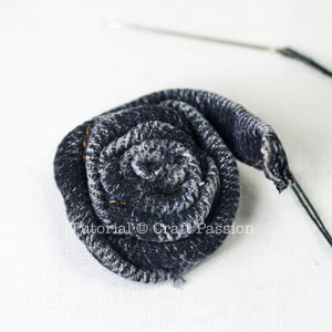 denim flower