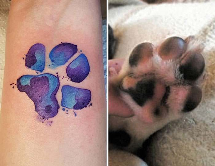 The Paws Of The Dogs Are Being Tattooed On Their Owners And The Result Is Adorable